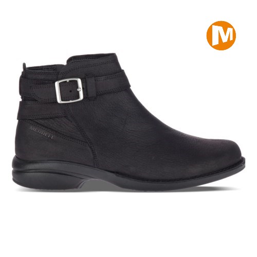 Merrell Andover Bluff Waterproof Winterstiefel Damen Schwarz [DE-NMZPG]
